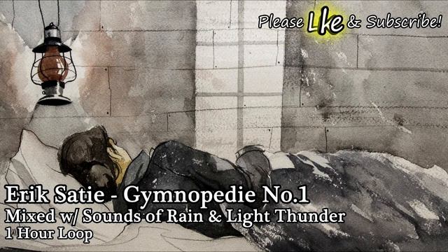 Light Guitar & Rain Music For Sleep | Erik Satie | 1 Hour смотреть онлайн
