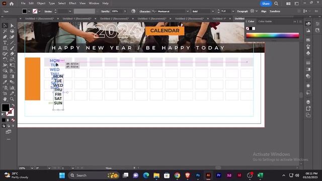How To Make A 2024 A5 Desk Calendar Design In Adobe Illustrator CC 2023 смотреть онлайн