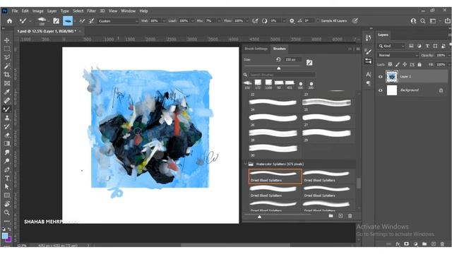 How to make digital art | abstract painting | digital painting | painting tutorial | Photoshop смотреть онлайн