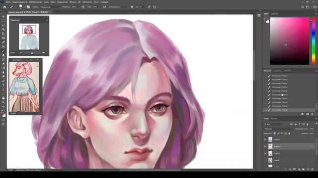 speedpaint (Adobe Photoshop) Redrawing an old character смотреть онлайн