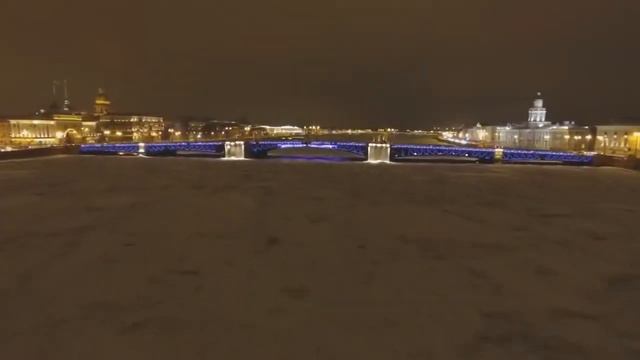Петербург самые красивые мосты Зимний ночной Питер смотреть онлайн