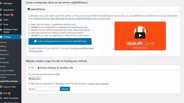 How to clone a WordPress site using Updraft Migrator смотреть онлайн