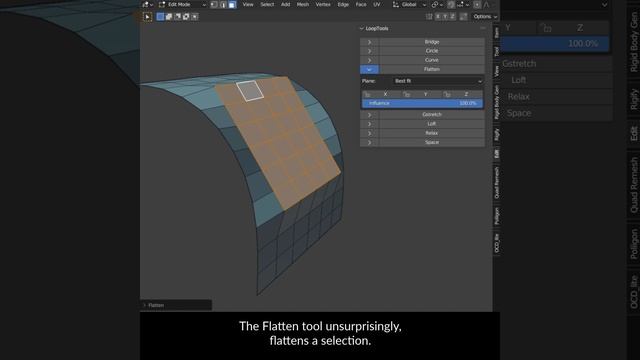 Loop Tools Relax Space and Flatten - Blender Secrets смотреть онлайн