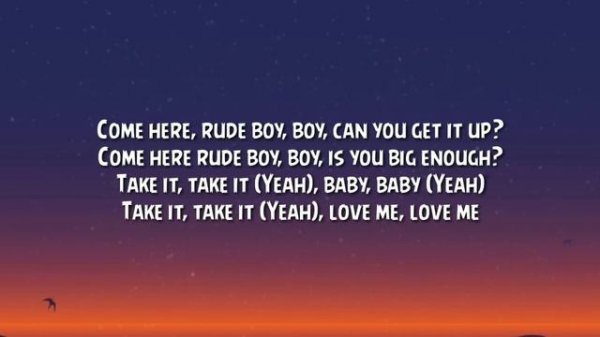 Rihanna - Rude Boy (Lyrics)