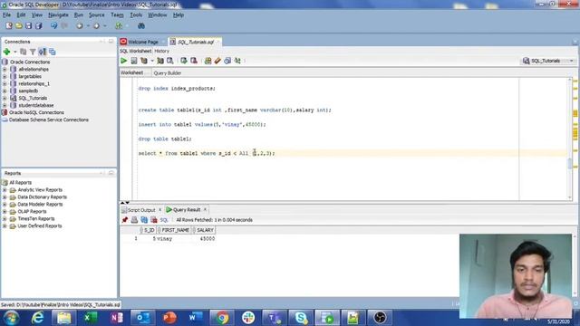 32.How to Write Query to illustrate All Operator in SQL l ALL Operator l SQL l SQL Developer смотреть онлайн