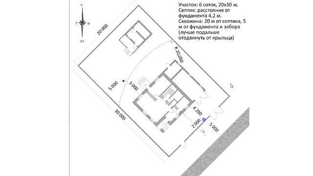 Планировка участка 6 соток и проект дома 10х10 с пристроенным гаражом смотреть онлайн
