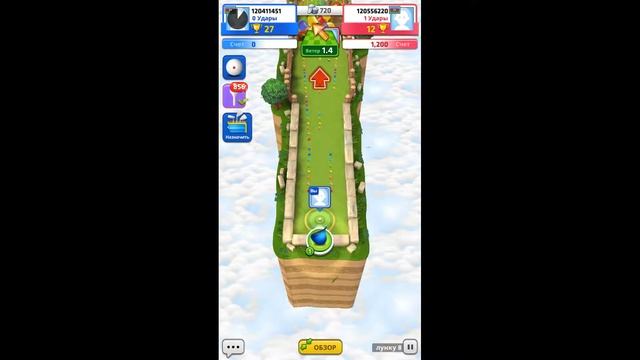 Играю против друга в игре Mini Golf King! смотреть онлайн