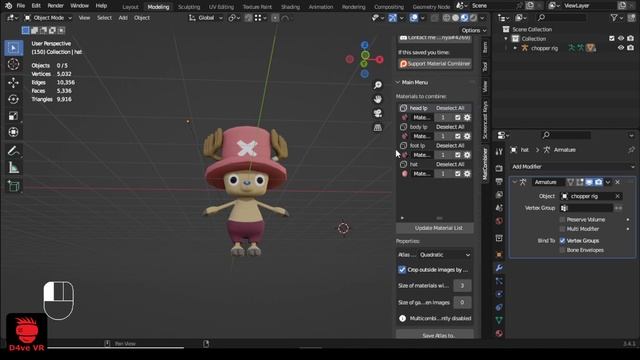 Combine textures to make a texture atlas in blender (material combiner tutorial) смотреть онлайн