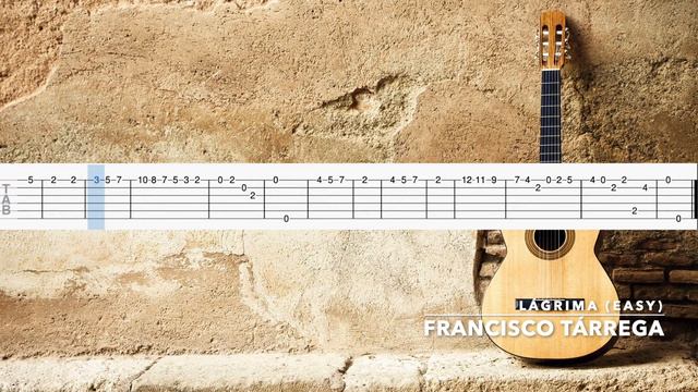 Francisco Tárrega - Lágrima (Guitar Tab/Tutorial) смотреть онлайн