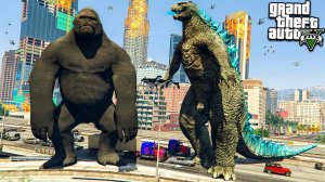 ГОДЗИЛЛА И КИНГ КОНГ НАПАЛИ НА ГОРОД В ГТА 5 МОДЫ! GODZILLA ОБЗОР МОДА В GTA 5! ИГРЫ ГТА ВИДЕО MODS