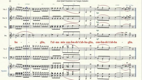 Aria Qual Guerriero in Campo Armato Dario Idaspe Orch version R Broschi