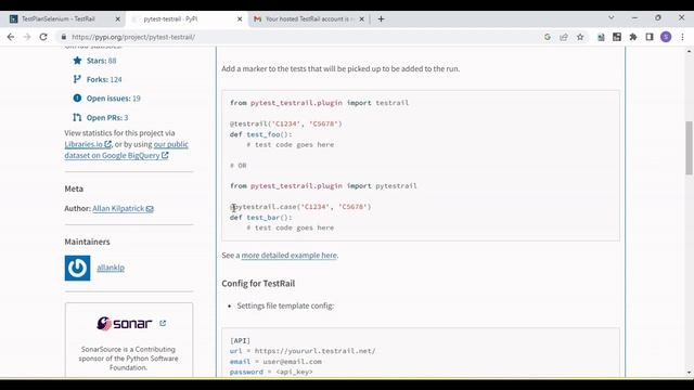 Selenium Python tests integration with TestRail смотреть онлайн