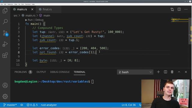 3. Common Programming Concepts in Rust смотреть онлайн
