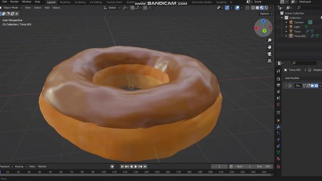 Donut In Blender In 5 Minutes. #blender #donuts #blendertutorials #blender3d