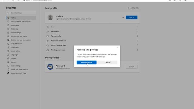 How To Remove Profile And Change Profile Name From Microsoft Edge