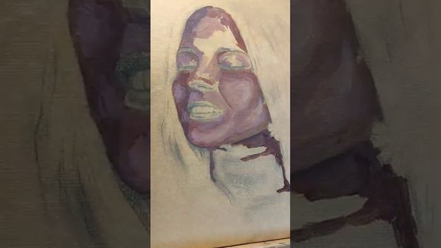 Краска #портрет #акрилом 18 24cm часть2