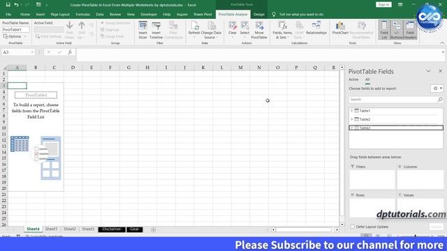 Master Excel: How to Create a Pivot Table from Multiple Worksheets by dptutorials смотреть онлайн