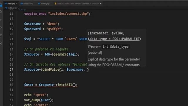 PHP-Fonctions: PDOStatement::bindParam смотреть онлайн