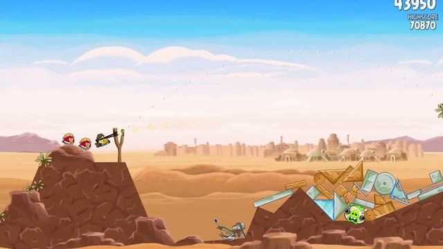 Angry Birds Star Wars HD Mac - Tatooine Level 1-21 3 Walkthrough Gameplay смотреть онлайн