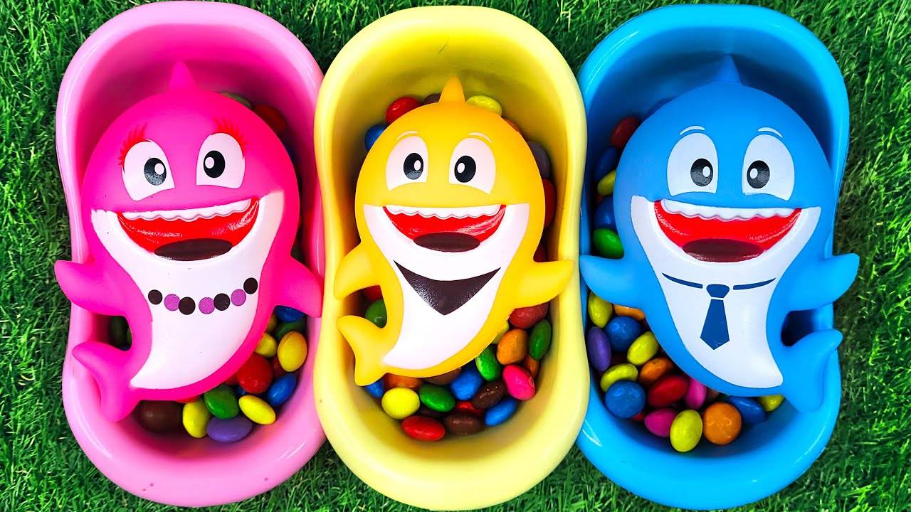 Восхитительные волшебные ванны с радужным кинетическим песком M&M's и конфетами Skittles