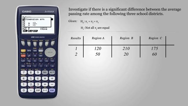 Chi-Squared - Casio fx-9750GII смотреть онлайн