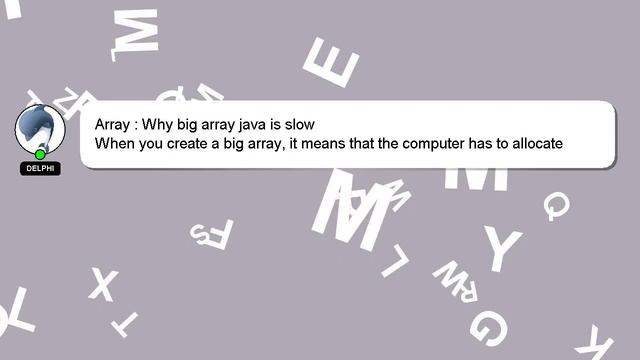 Array : Why big array java is slow смотреть онлайн