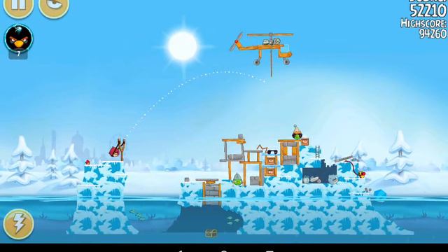 ANGRY BIRDS SEASONS-ON FINN ICE LEVEL-4 THREE STAR WALTHROUGH смотреть онлайн