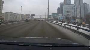 Зимняя езда на машине в Москве