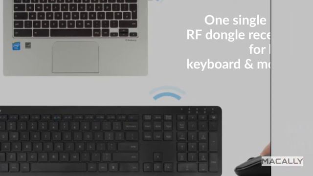 Macally Slim Wireless RF Keyboard and Mouse Combo for PC (RFVVKEYCMBBAT) смотреть онлайн