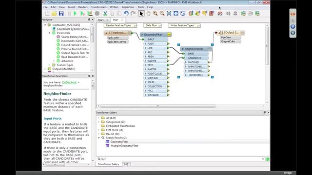 Reproject, map the schema, and translate a CAD dataset to multiple output GIS formats смотреть онлайн