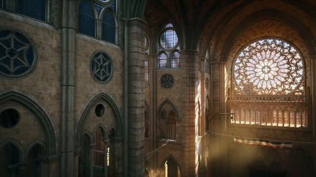 Notre Dame de Paris. Assassin's Creed Unity - прогулка по Собору Парижской Богоматери. Интерьер. смотреть онлайн