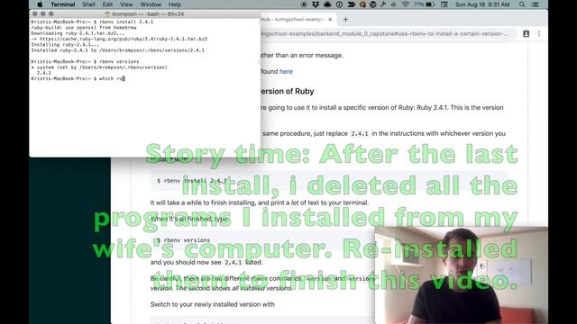 installing Rbenv and Ruby for Turing's Backend Program смотреть онлайн