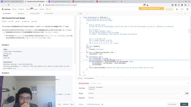 Terrible LeetCode in Kotlin: #528 Random Pick with Weight смотреть онлайн