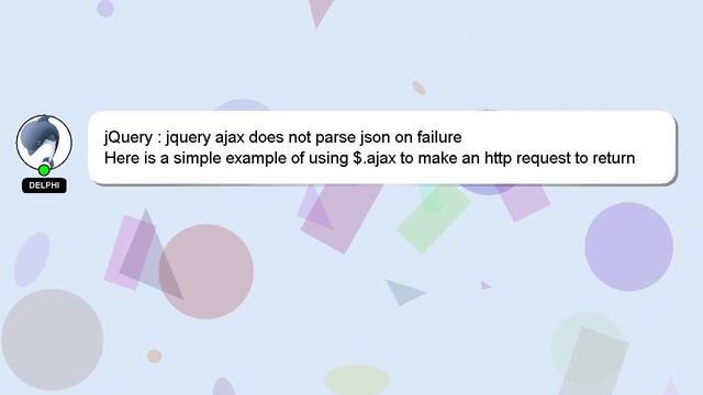 jQuery : jquery ajax does not parse json on failure смотреть онлайн