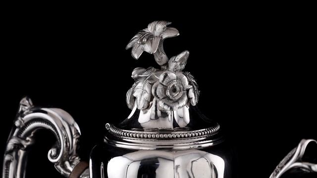 ANTIQUE 19thC FRENCH SOLID SILVER 4 PIECE TEA & COFFEE SERVICE, PARIS C 1890