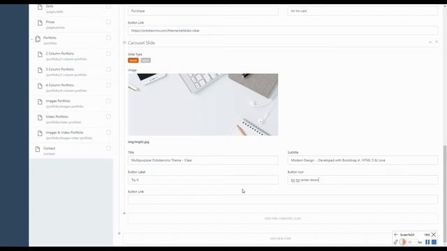 Clear - CRUD Generator Modular Octobercms Theme - Create Carousel with Page Builder смотреть онлайн