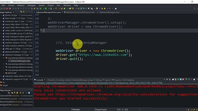 Use of Selenium Manager to download driver binaries automatically | Alternative to WebDriverManager смотреть онлайн