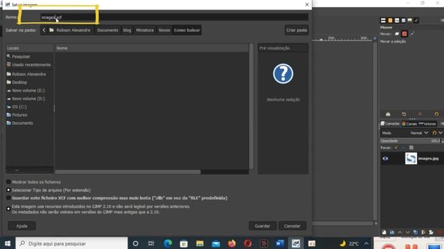Como salvar um arquivo no Gimp e em outros programas. смотреть онлайн
