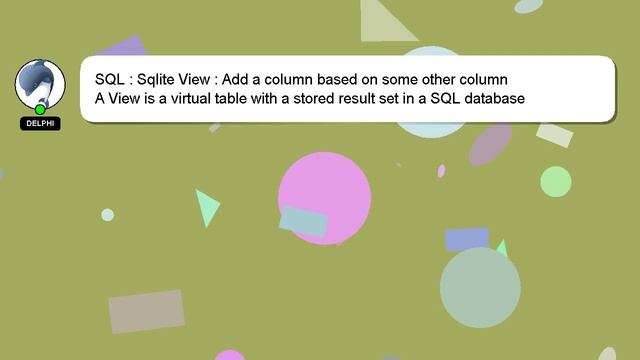 SQL : Sqlite View : Add a column based on some other column смотреть онлайн