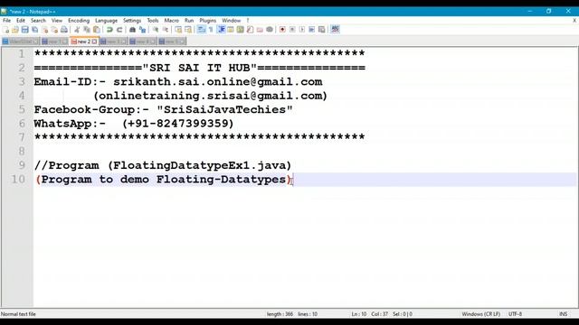 53. Floating-Datatypes in Java Program || float || double смотреть онлайн