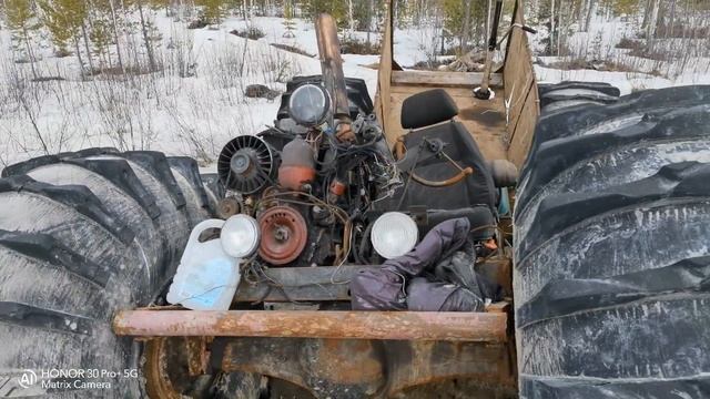Вездеход "переломка" с двигателем от Т-25 переломился #вездеход #самоделка ХМАО смотреть онлайн