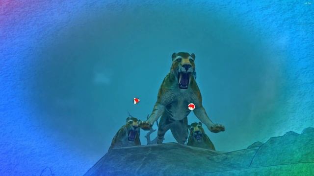 Four Golden Machairodus Hunting The Monkey |Ep155 смотреть онлайн