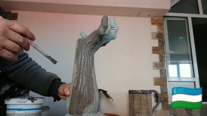 как сделать  скульптуры  из арт  бетона. скульптура  РУКИ..  цветочники из цемента мастерская  Бека