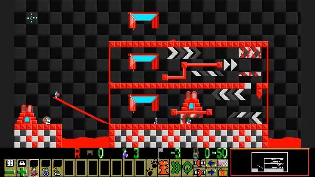 Lemmings custom - "Lemmings Checkers Club" ( Neolemmix ) смотреть онлайн
