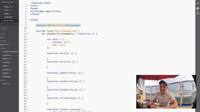 JAVASCRIPT Collection Particle Effect: Part 5 - Create Canvas смотреть онлайн