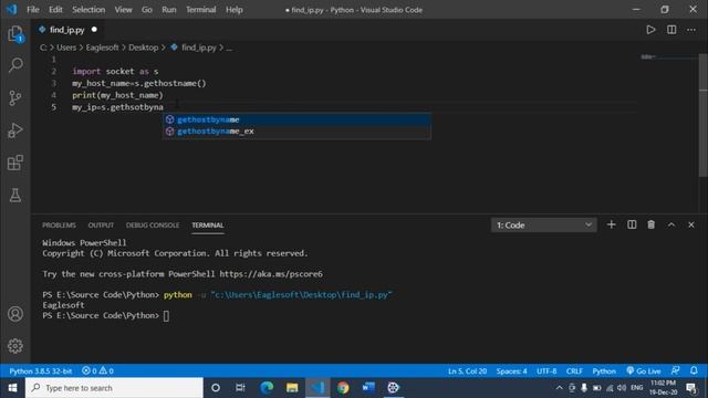 How to find IP address of any website by using Python programming | Find IP address with Eaglesoft. смотреть онлайн