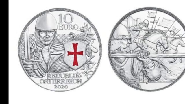 Новые 10 евро 2020 года из серии Рыцарские Легенды смотреть онлайн