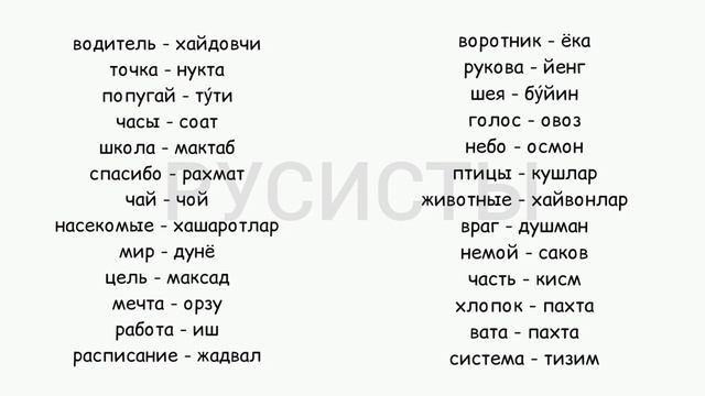 RUS TILIDA SUHBATLASHISH UCHUN ENG KERAKLI SO’ZLAR смотреть онлайн