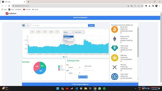 Cryptocurrency-dashboard | Frontend Development Project | Alma Better смотреть онлайн
