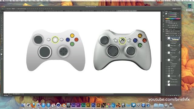 Xbox 360 Controller Speed Art in Photoshop смотреть онлайн